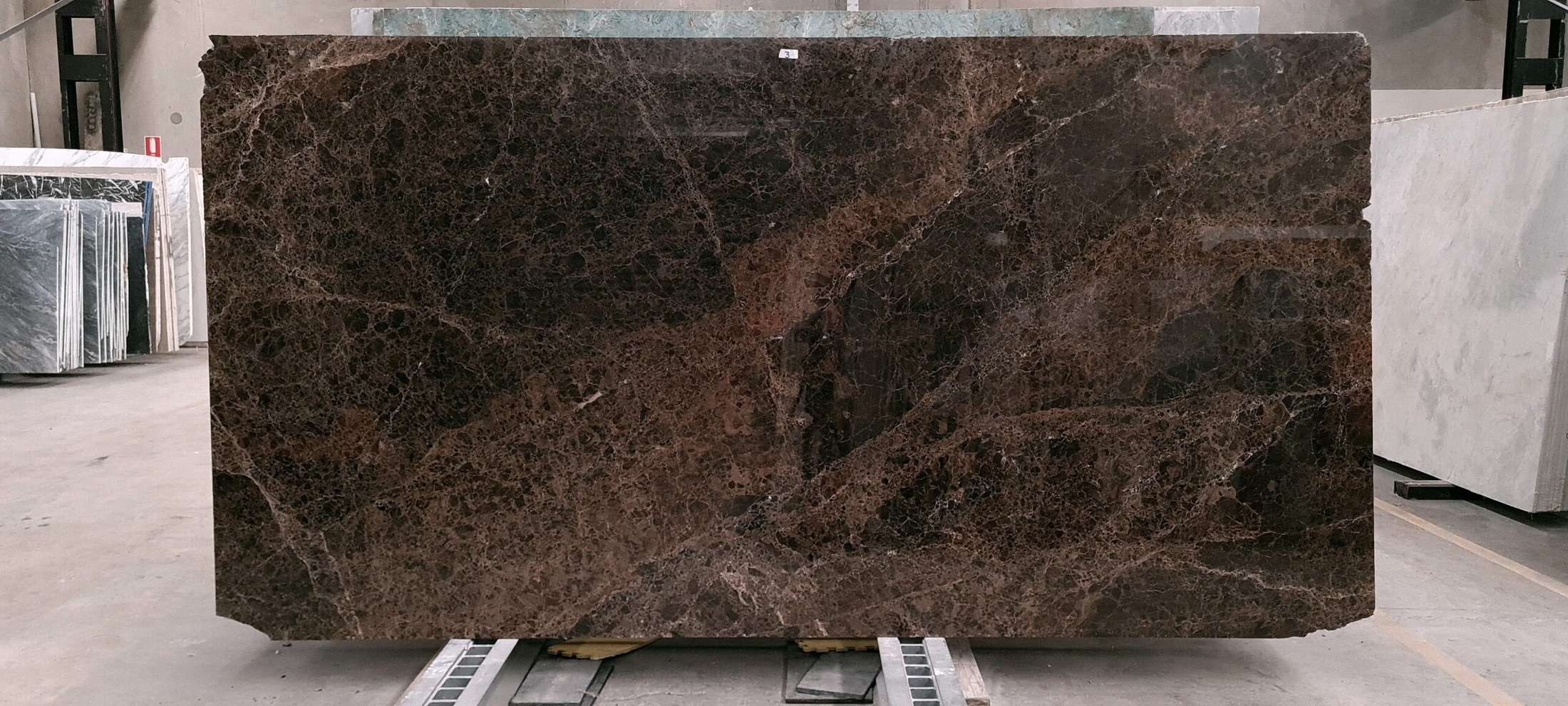 Dark Emperador natural stone texture